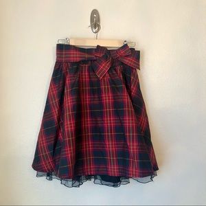 GAP KIDS | Red & Navy Tartan Skirt Girls XXL